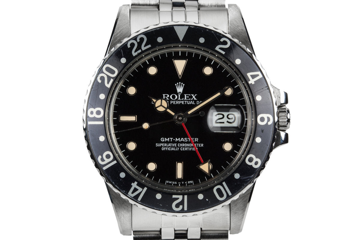 HQ Milton 1984 Rolex GMT-Master 16750 with Black Bezel Insert