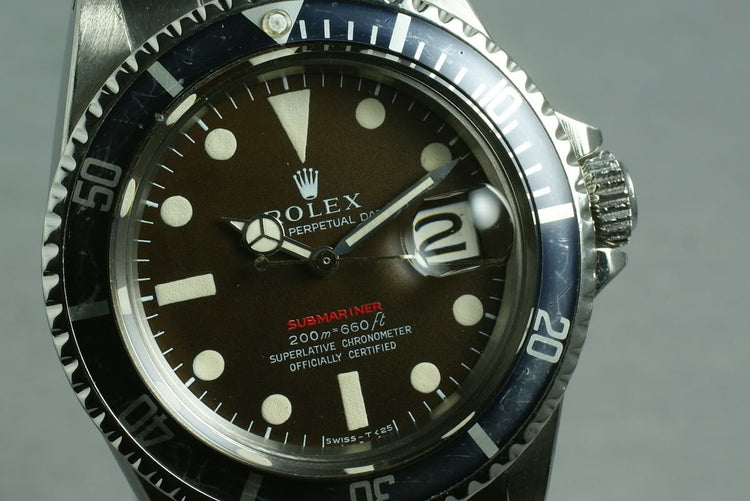 Rolex Red Submariner 1680 Meters First Mark 2 BROWN Dial