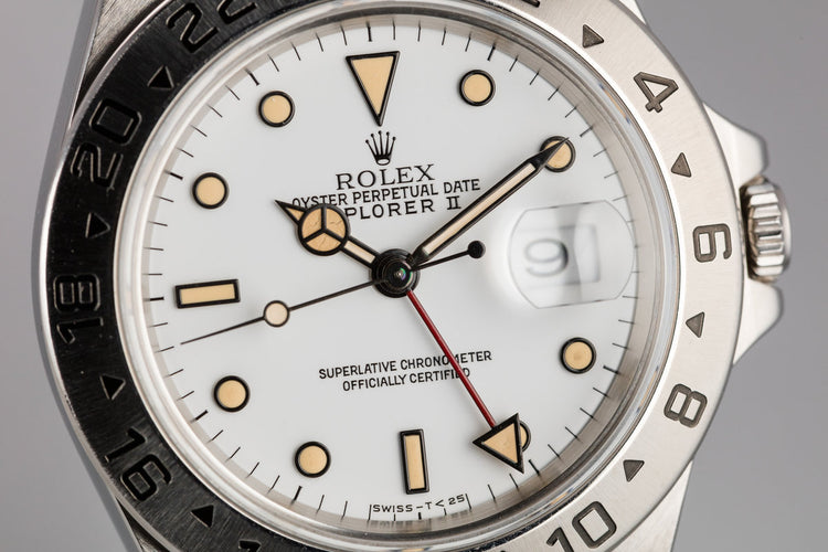 1995 Rolex Explorer II 16570 White Dial