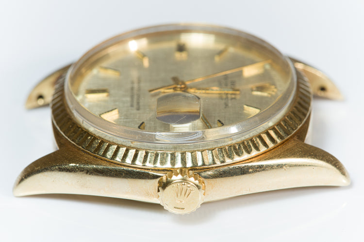 1969 Rolex 18k DateJust 1601 with Linen Dial
