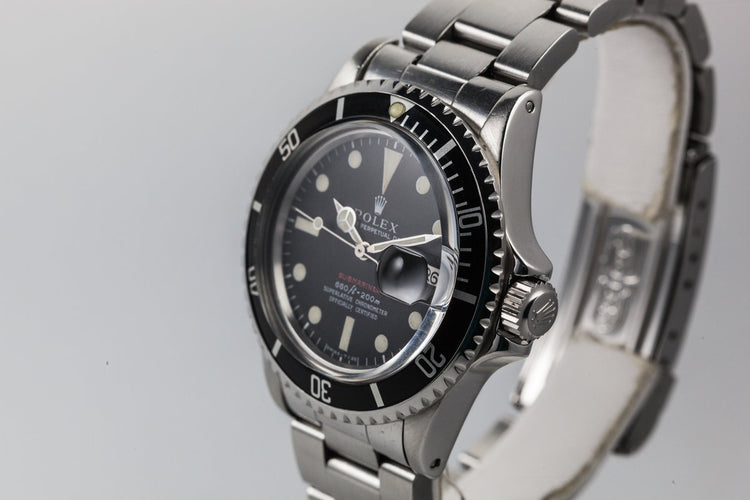 1969 Rolex Submariner 1680 MK IV Red Dial with Service Papers and Box