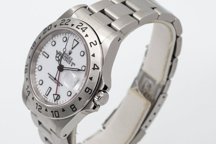 1999 Rolex Explorer II 16570 SWISS only dial