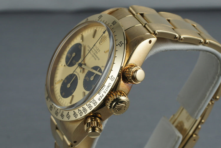 1987 Rolex Daytona 18K 6265 with Gold Dial and Box and Papers