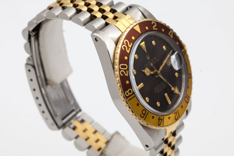 1981 Rolex Two Tone GMT 16753 Root Beer Dial