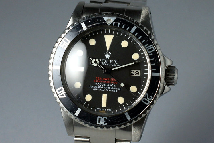 1975 Rolex Double Red Sea Dweller 1665 Mark IV Dial