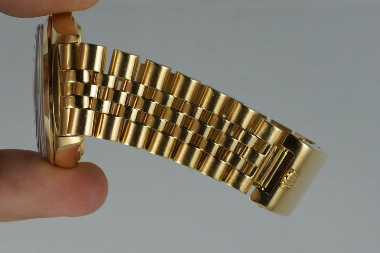 1972 Rolex YG DateJust 1600 Blue ‘Wide Boy’ Sigma Dial