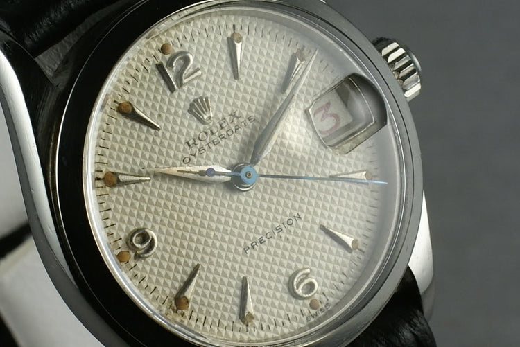 Rolex Oysterdate precision 6266 White Waffle Dial
