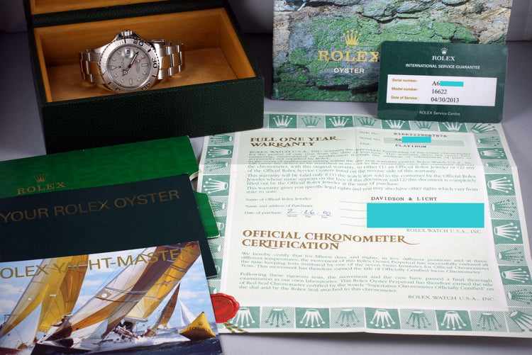 1999 Rolex Yacht-Master 16622 with Box and Papers