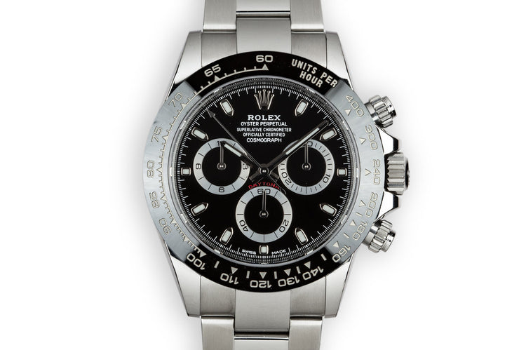 2018 Rolex Ceramic Daytona 116500LN Black Dial with Box and Papers