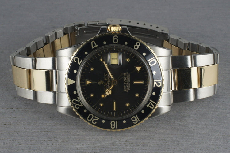 Rolex GMT Two Tone 1675 with black nipple dial