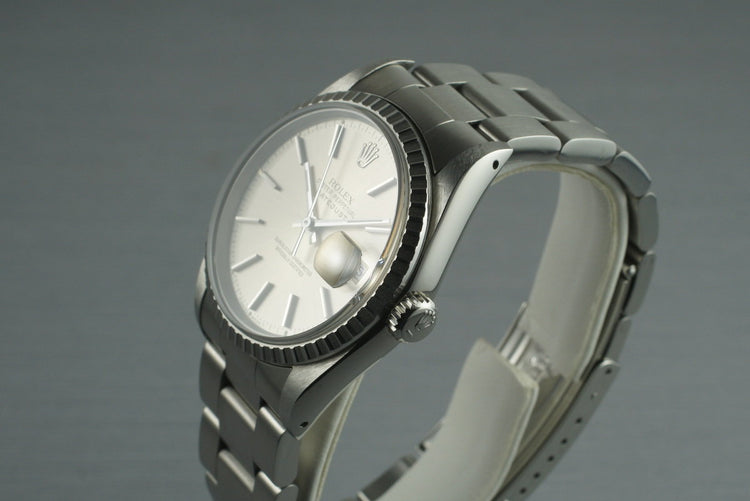 1991 Rolex DateJust 16220 Silver Dial
