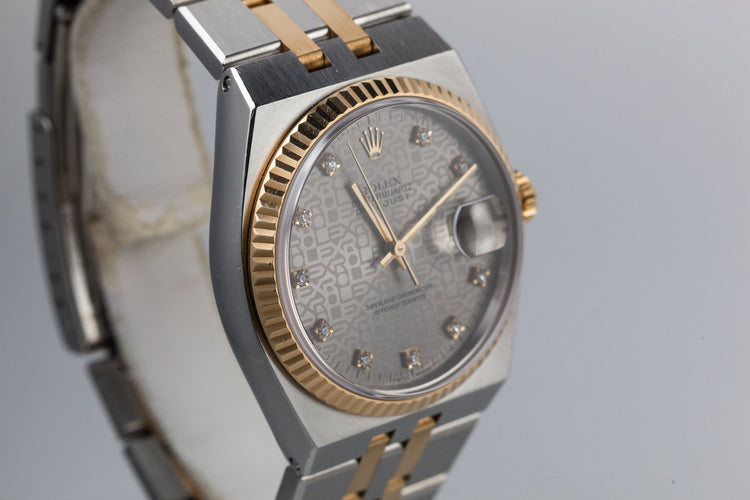 1999 Two Tone Rolex OysterQuartz DateJust 17013 with Factory Diamond Dial