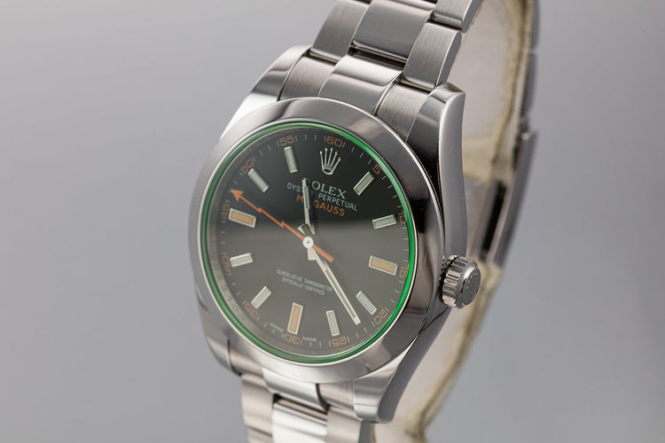 2010 Rolex Millgauss 116400GV Black Dial with Box