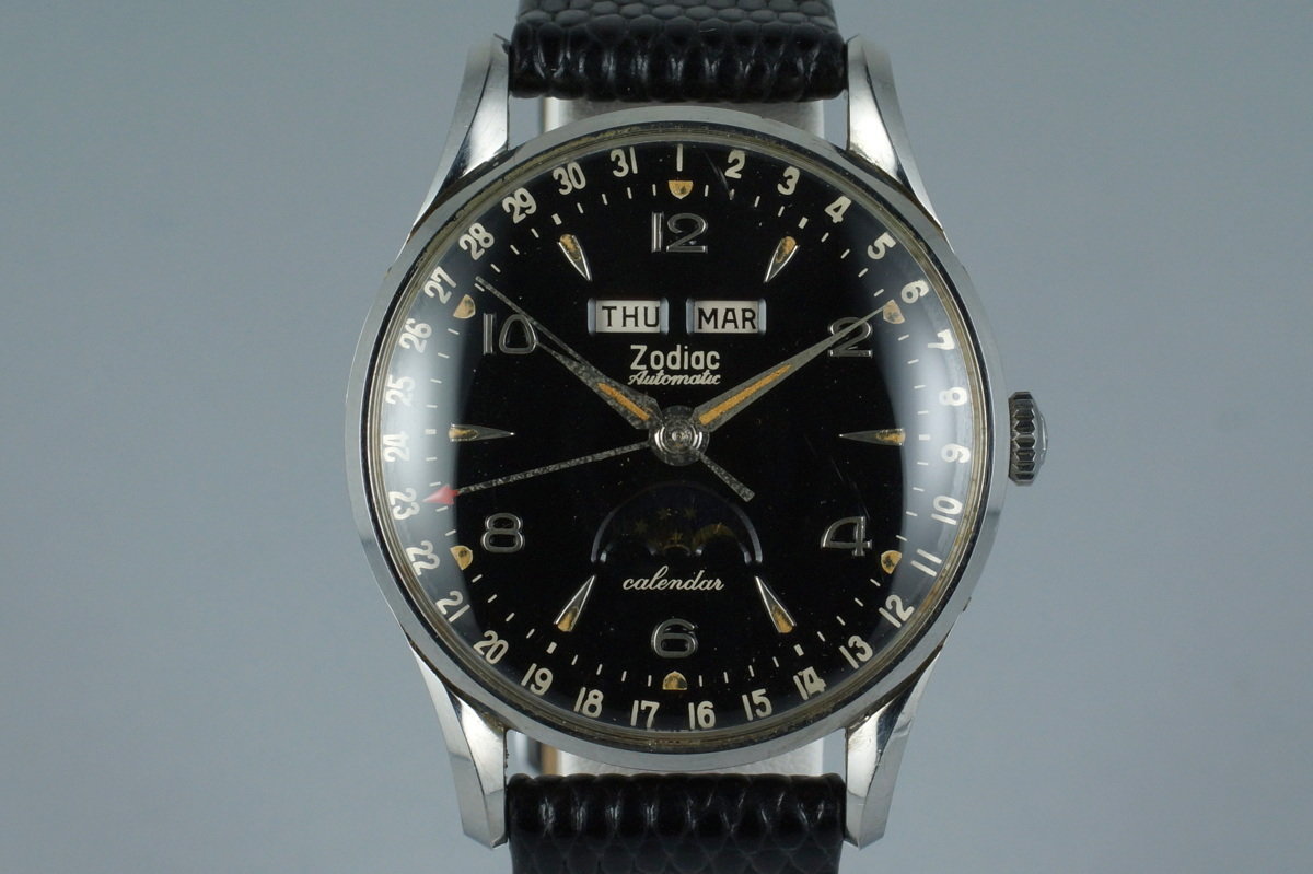 HQ Milton - 1958 Zodiac Triple Date Moonphase Automatic with Box 