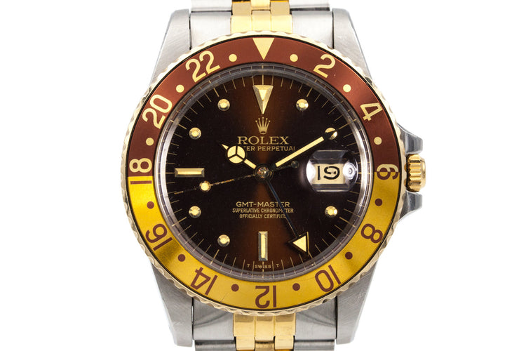 1981 Rolex Two Tone GMT 16753 Root Beer Dial