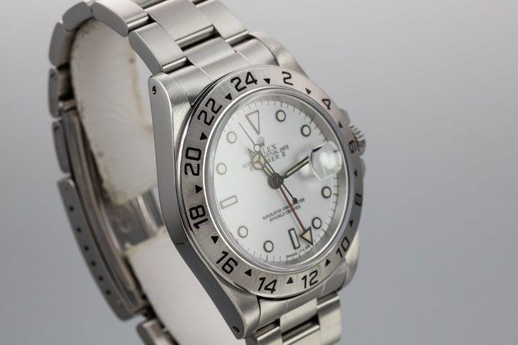 1995 Rolex Explorer II 16570 White Dial