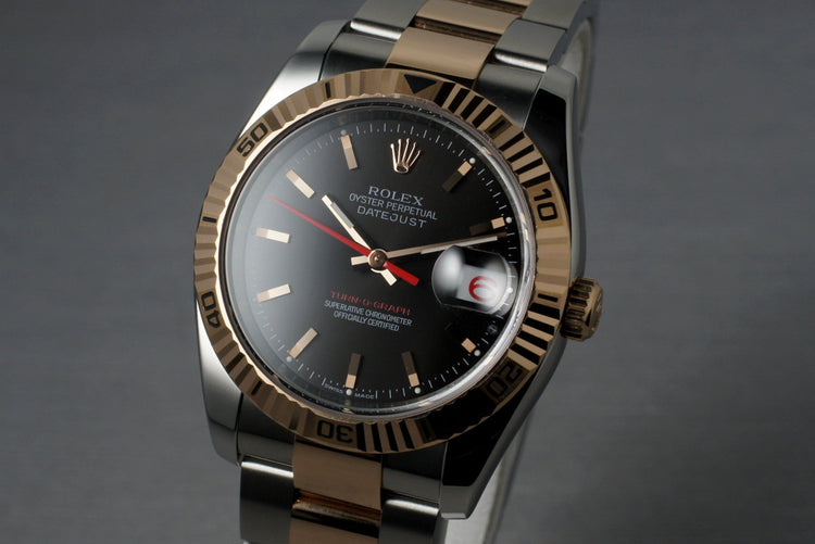 2005 Rolex Datejust Turnograph Rose Gold and Stainless Steel 116261