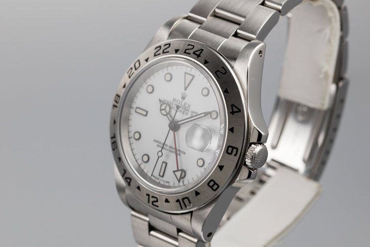 1995 Rolex Explorer II 16570 White Dial