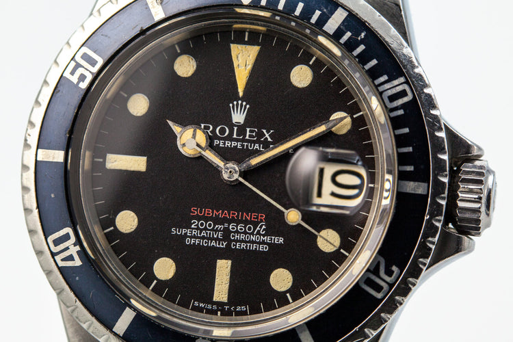 1969 Rolex Red Submariner Mark I Dial