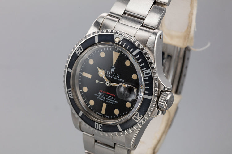 1970 Rolex Submariner 1680 with MK IV Red Dial