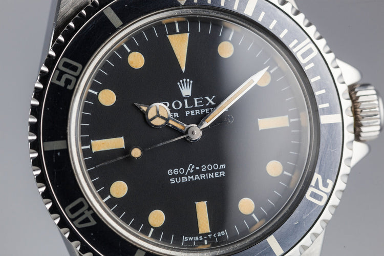 1974 Rolex Submariner 5513 Serif Dial with Box and Papers