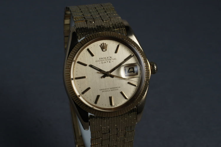 1965 Rolex 18K Date 1509 with Rare Rolex Band