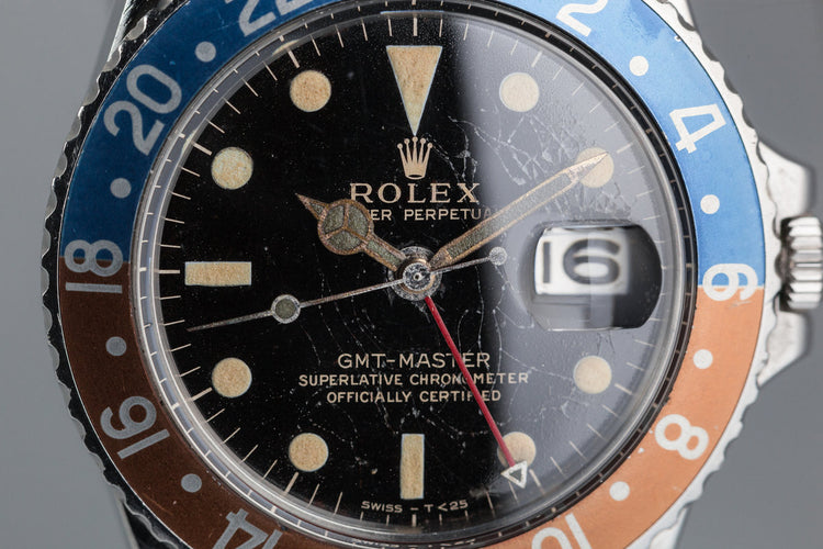 1964 Rolex GMT 1675 with Gilt Dial