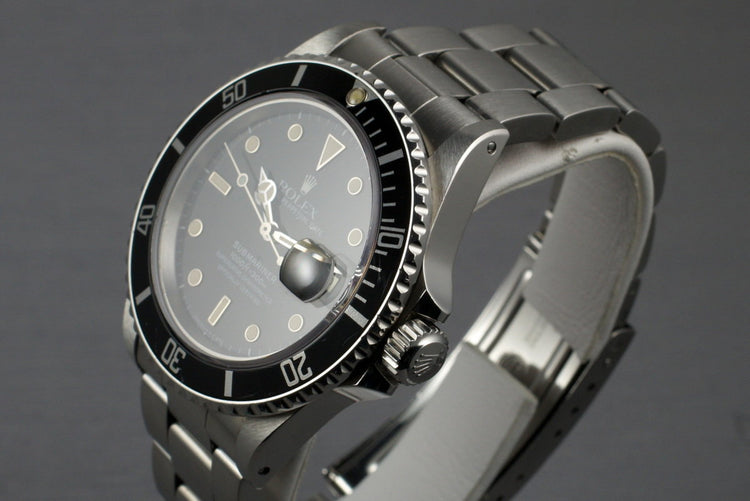 1986 Rolex Submariner 16800 with Box and Papers