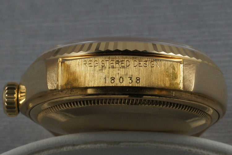 1979 Rolex 18K Day-Date 18038 with Baby Blue Stella Dial