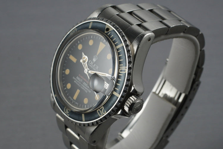 1972 Rolex RED Submariner 1680 Mark 6 Dial with Box and Papers