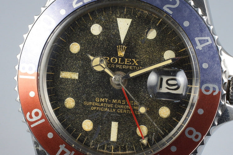 1963 Rolex GMT 1675 PCG Gilt UNDERLINE Dial