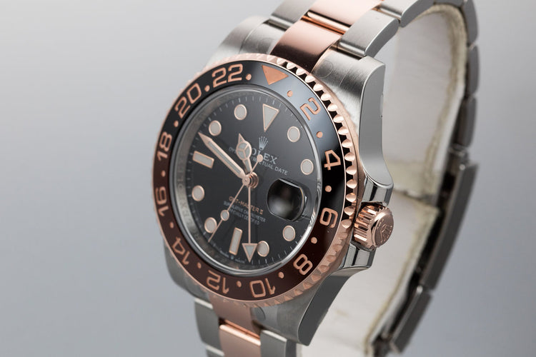 Mint 2018 Rolex Rose Gold and Stainless GMT-Master II 126711CHNR with Box and Papers