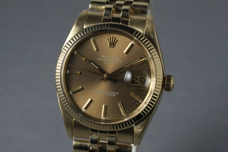 1978 Rolex 14K Date 1501 with Brown Dial