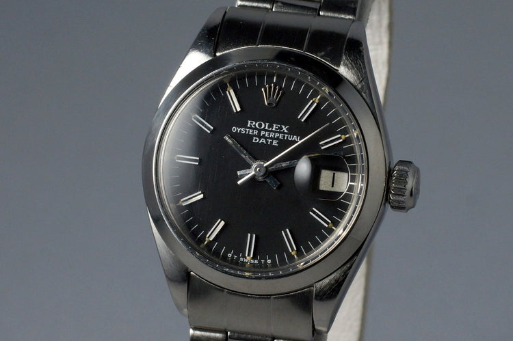 1972 Rolex Ladies Date 6916 Black Sigma Dial