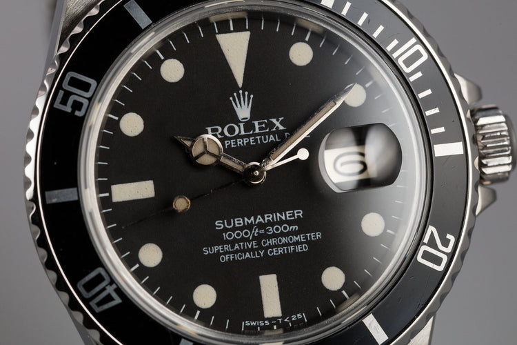 1980 Rolex Submariner 16800 Matte Dial