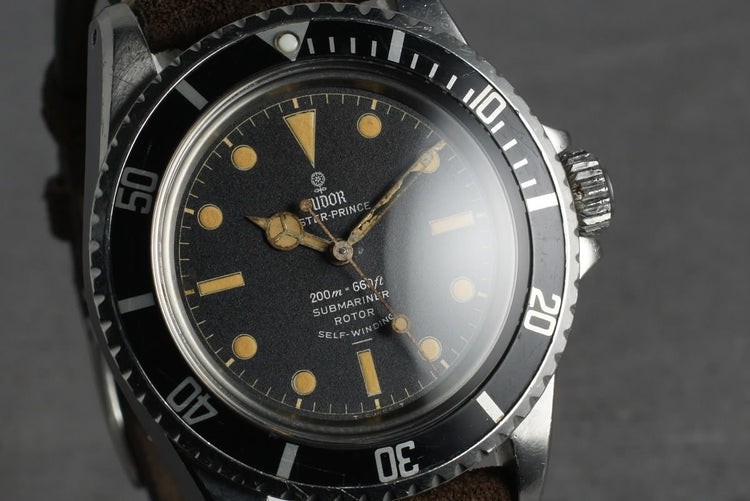 1964 Tudor Submariner 7928 with Unpolished case and gilt underline dial