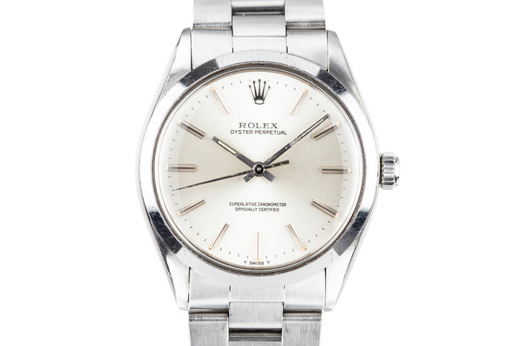 1981 Rolex Oyster Perpetual 1002 Silver Dial