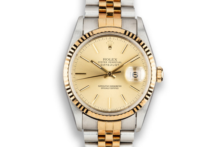 1991 Rolex Two-Tone DateJust 16233 with Box and Papers