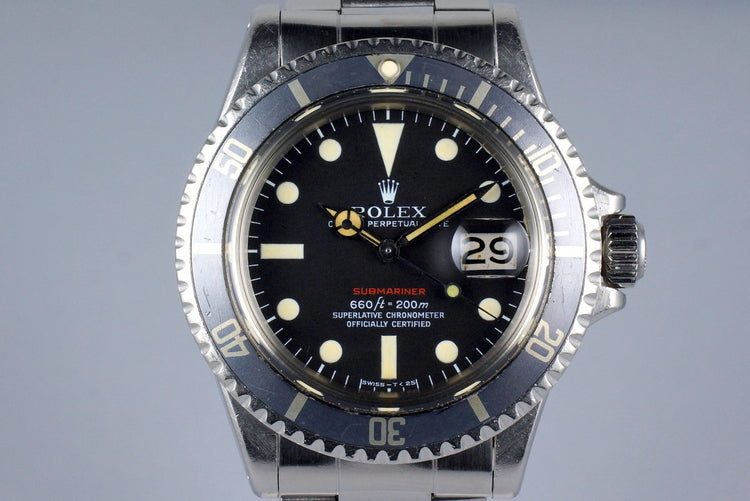 1970 Rolex Red Submariner 1680 Mark V Dial with RSC Papers