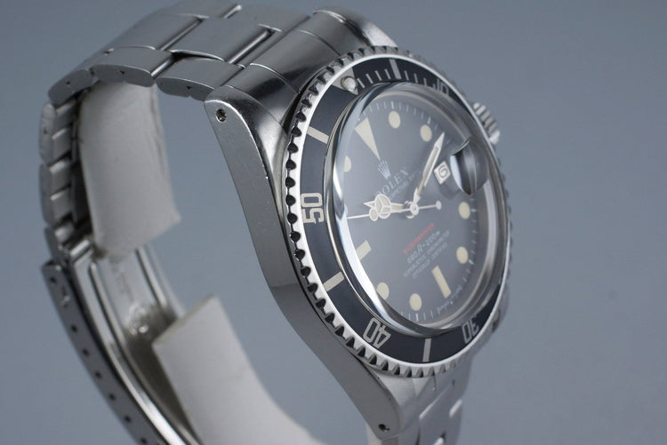1971 Rolex Red Submariner 1680 Mark IV Dial UNPOLISHED