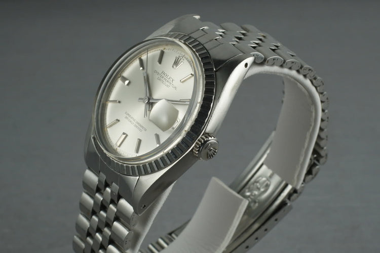 Rolex Stainless Steel Datejust 1603 Silver Dial