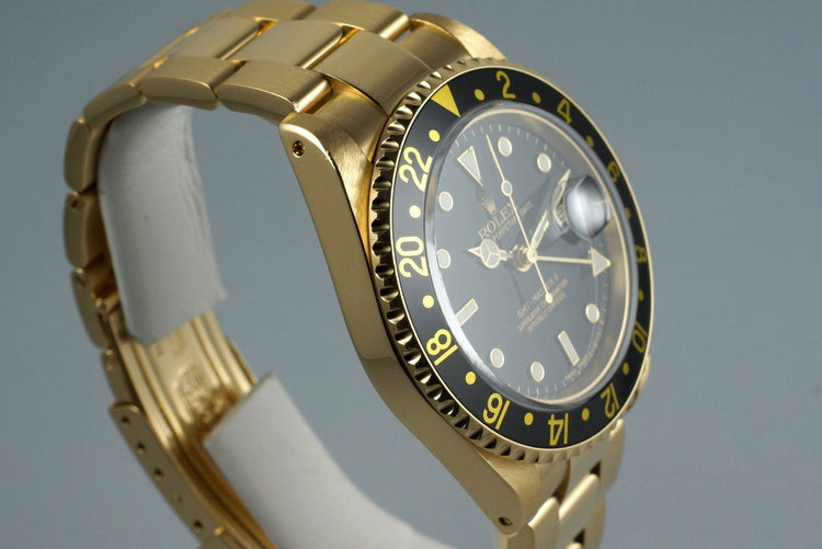 1994 Rolex YG GMT II 16718 with Box and Papers