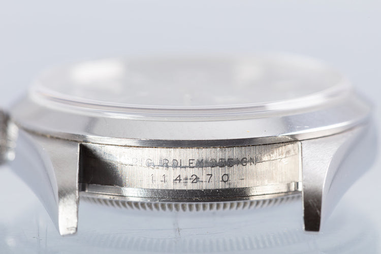 2000 Unpolished Rolex Explorer 114270 Swiss with Box Papers & Service Card