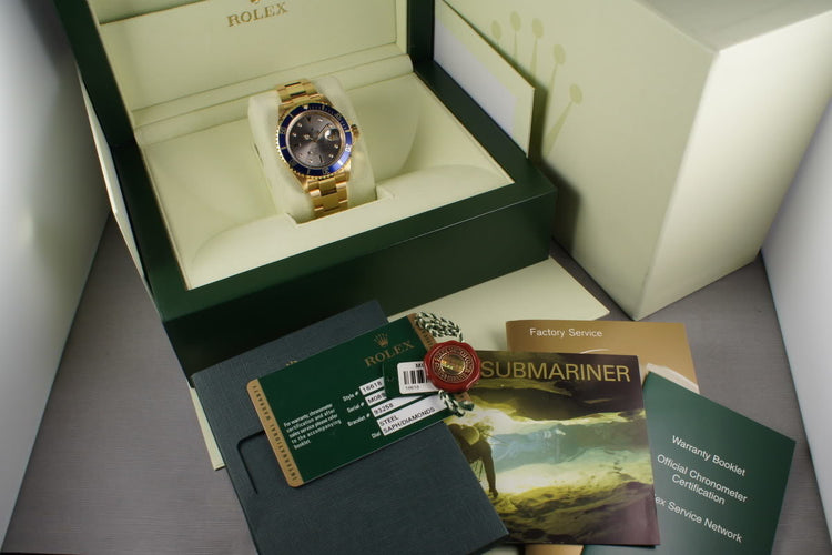 2008 Submariner Submariner 16618 with Gray Serti Dial