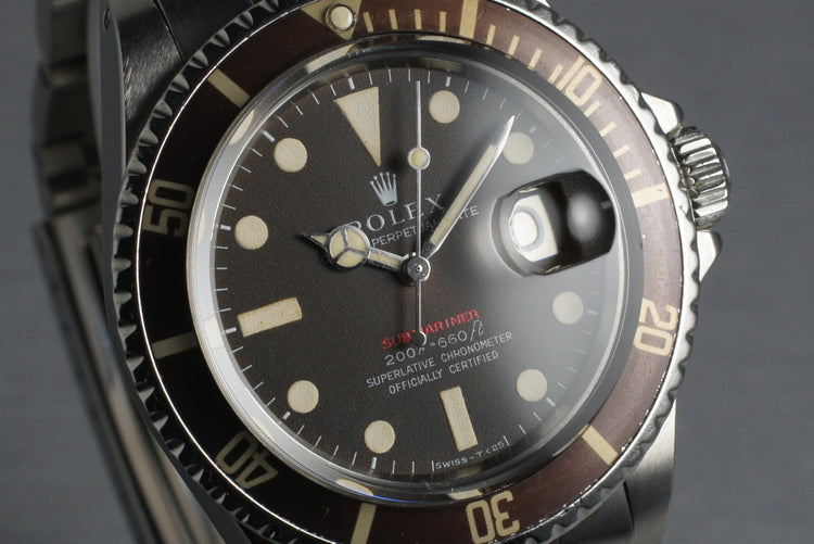 1969 Rolex Red Submariner 1680 Meters First Mark 3 BROWN
