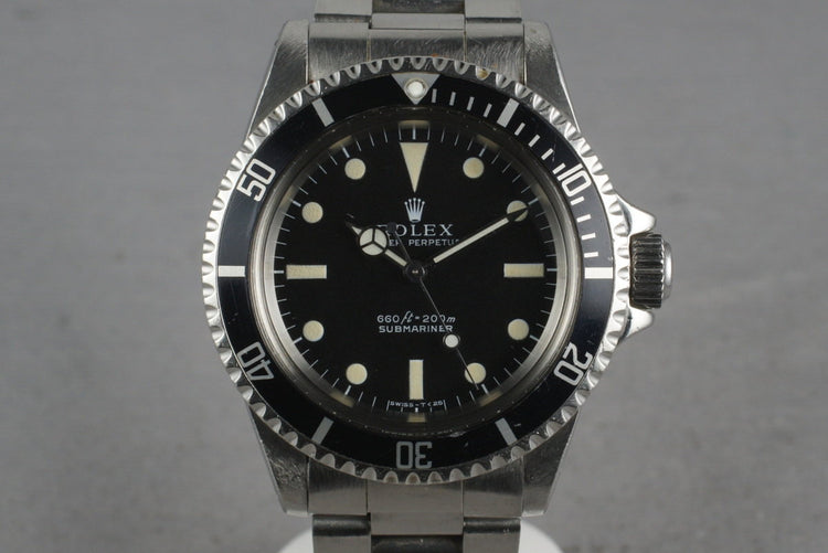 1968 Rolex Submariner 5513 with Box and Papers