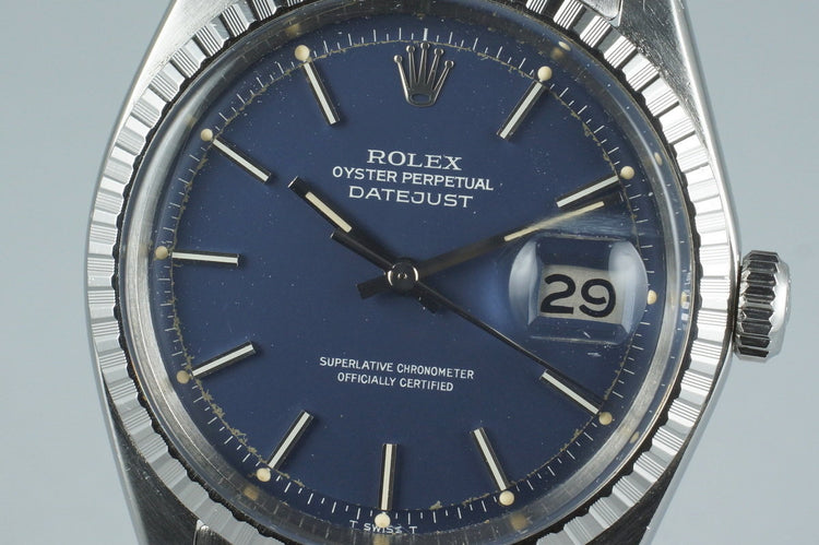 1971 Rolex DateJust 1603 Matte Blue Dial