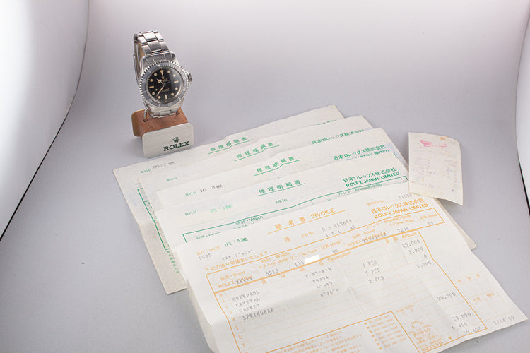 1964 Rolex Submariner 5513 Gilt Dial with Service Papers