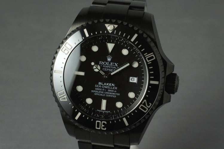 2009 Rolex Blaken Deep Sea Dweller 116660 with Blaken Box and Papers