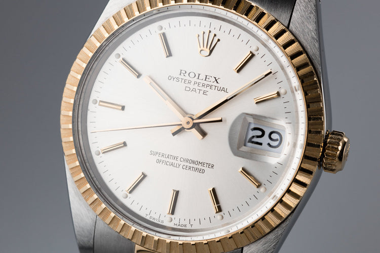 1988 Rolex Two Tone Date 15053 with Box and Papers